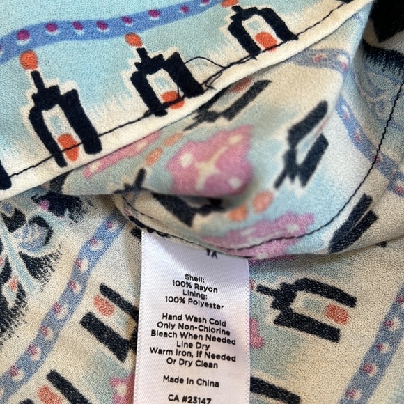 Talbots SZ 16, blue/pink multi print maxi dress. - Picture 9 of 9